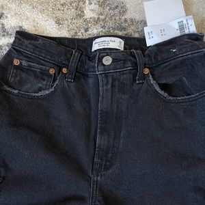 Abercrombie the 90s straight ultra high rise jean